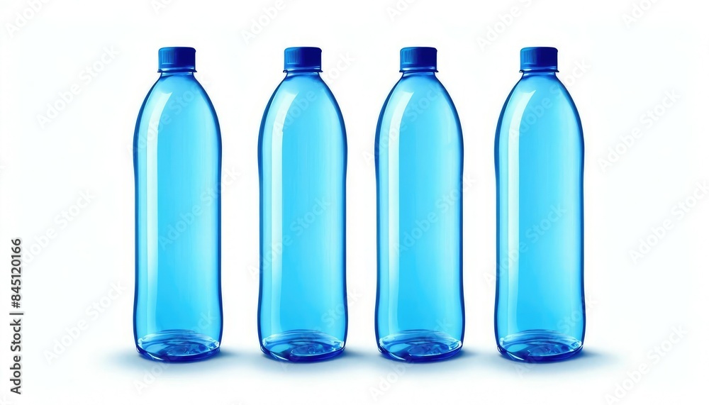 Vector realistic illustration of water bottles on a white background. Vector realistic illustration of water bottles on a white background.