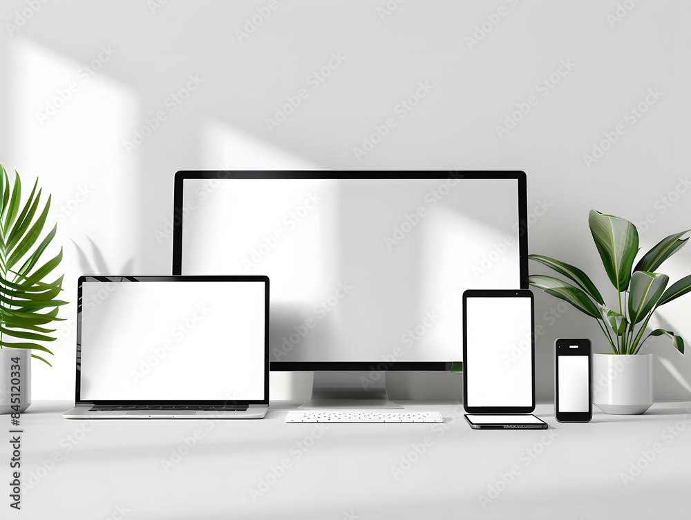 Blank digital devices screen mockup Blank digital devices screen mockup