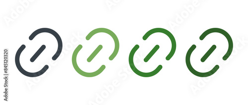 Link Chain icon flat design isolated on white background