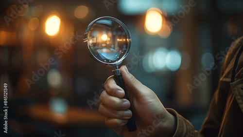 Search, SEO, search engine optimization, finding information, new job or explore websites concept, businessman with magnifying glass