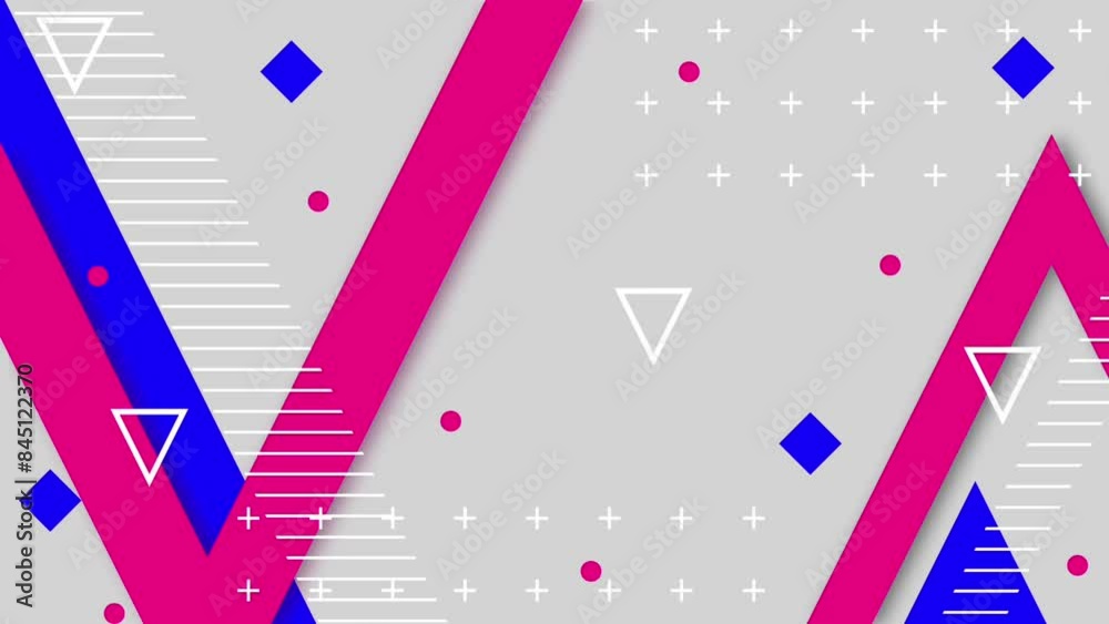 Animation of abstract geometry background set.Looping video animation