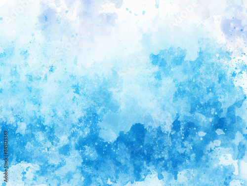 爽やかな青い水彩画のテクスチャ背景　Generative AI