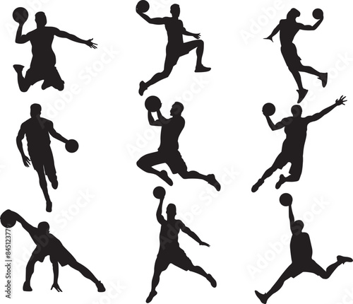 Wallpaper Mural Men Basketball Players, basketball silhouette, sport players vector files Torontodigital.ca
