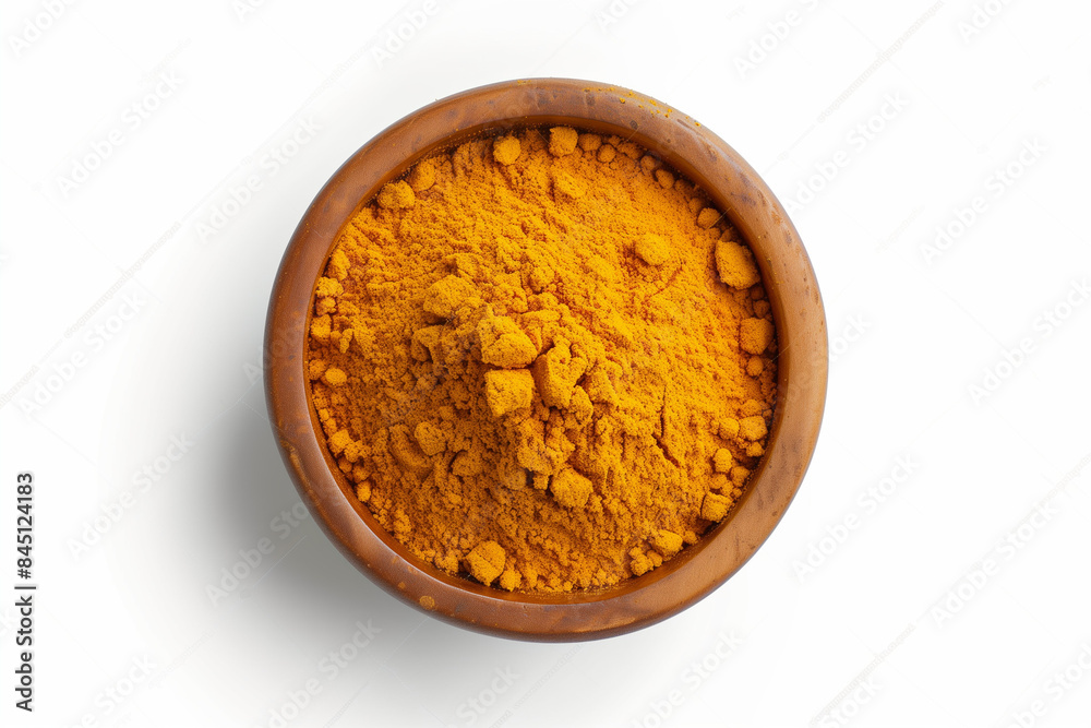 PSD top view on ground turmeric seasoning in a bowl isolated on white background
PSD top view on ground turmeric seasoning in a bowl isolated on white background