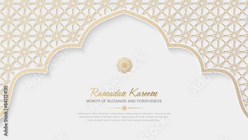 Ramadan Kareem Islamic luxury Background with Arabic ornament and pattern