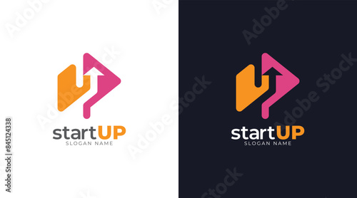 Free Download Letter UP logo design template. Initial letter UP logo icon symbol - GFXLoad