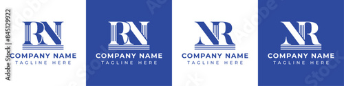 Letters NR and RN Pillar Logo, suitable for business with NR and RN related to Pillar photo