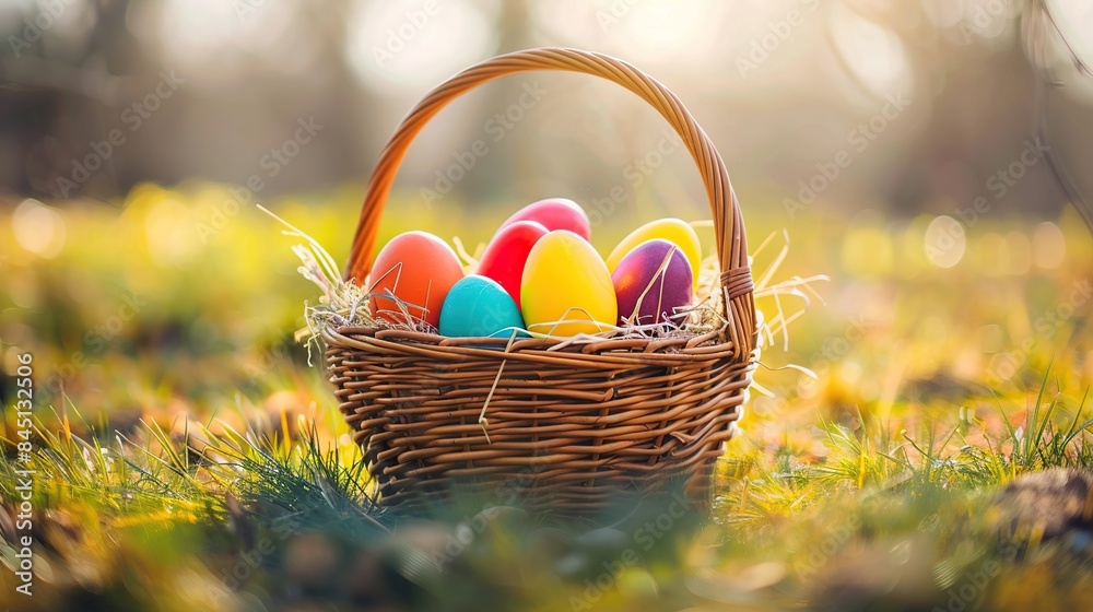 Easter basket. Easter is one of the most important Catholic holidays of the year. Generative Ai Easter basket. Easter is one of the most important Catholic holidays of the year. Generative Ai
