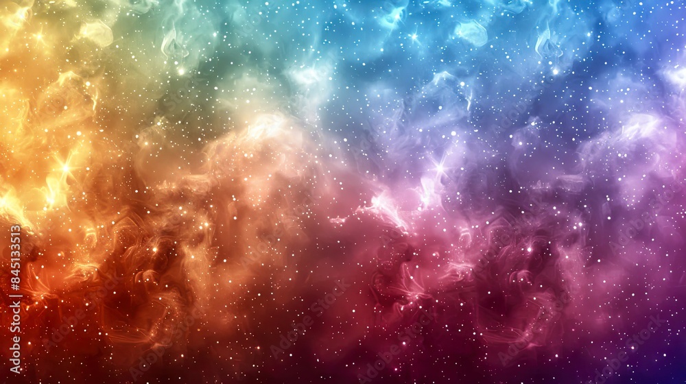 Fototapeta premium Colorful Nebula in Starry Space