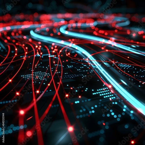 Abstract Light Motion Design in Dark Space