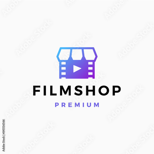 Film Movie Shop Store Logo vector icon illustration