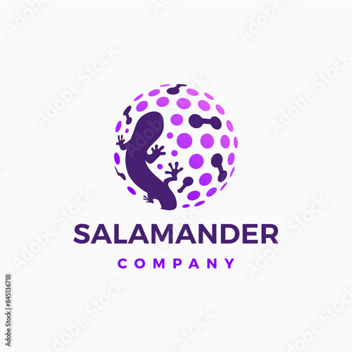 salamander sphere technology global logo vector icon illustration