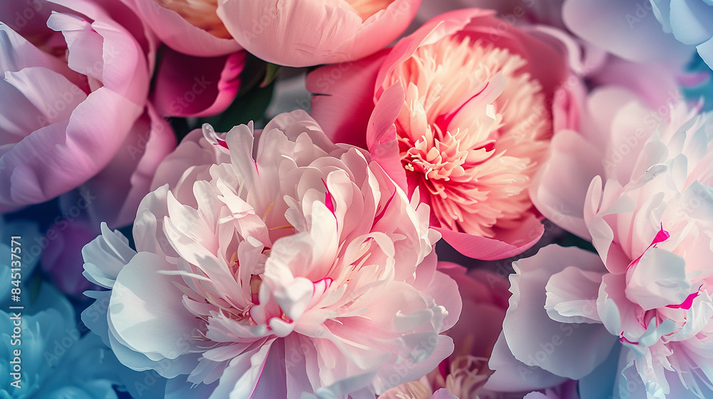 Fototapeta premium beautiful abstract floral wallpaper from peony flowers