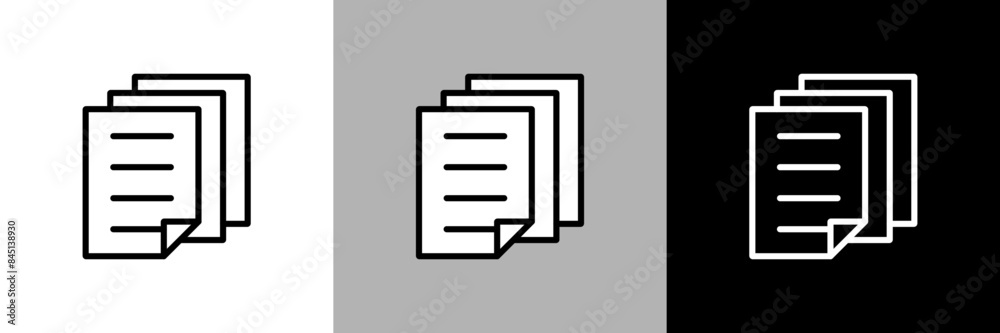 シンプルな線画の書類のベクターアイコン シンプルな線画の書類のベクターアイコン