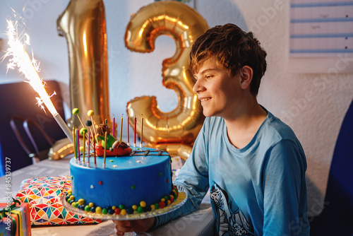 Photography Adorable happy blond little kid boy celebrating his birthday