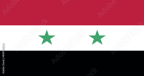 Illustration of the national flag of Syria
