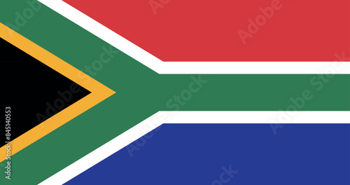 Illustration of the national flag of South Africa