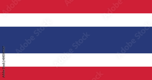 Illustration of the national flag of Thailand
