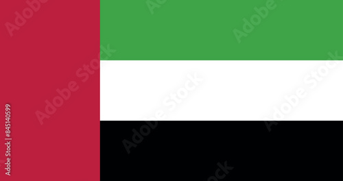 Illustration of the national flag of United Arab Emirates