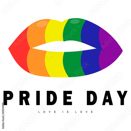 Pride flag illustration. Lgbt community symbol in rainbow colors. Vector backdrop for your design.