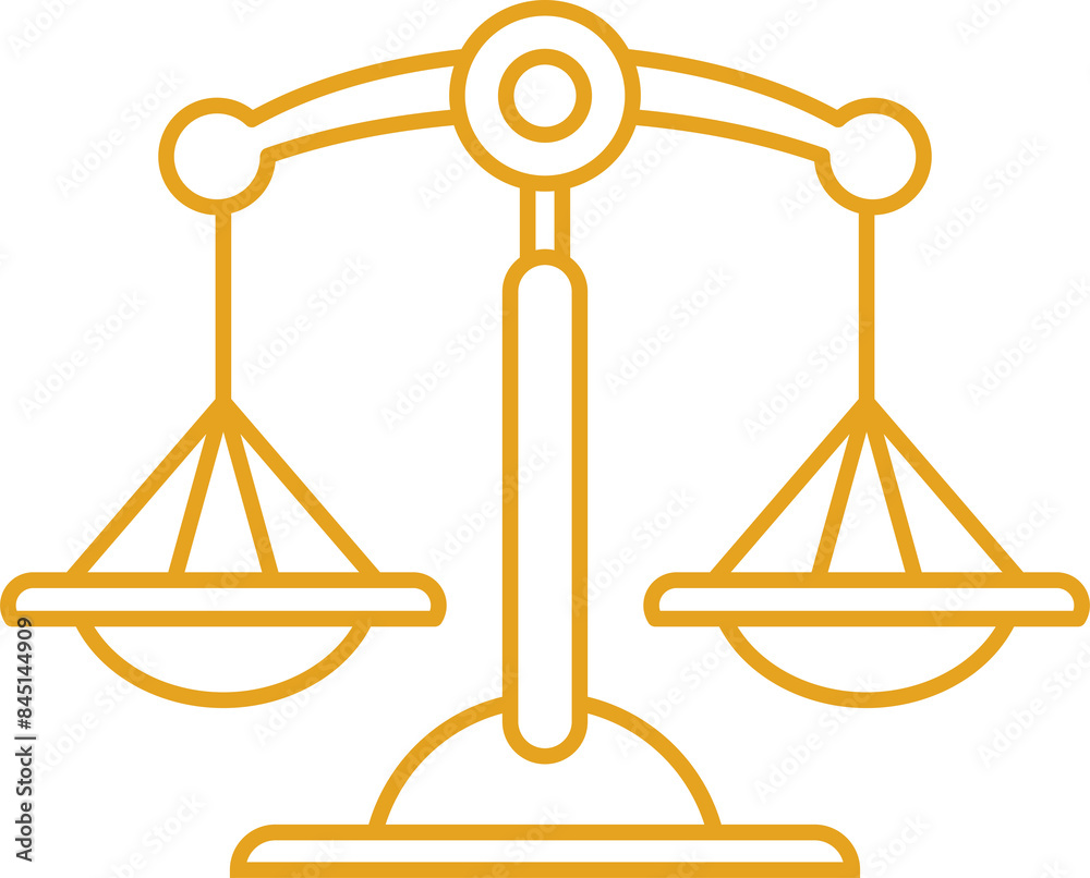 Justice Scales Line Symbol Justice Scales Line Symbol