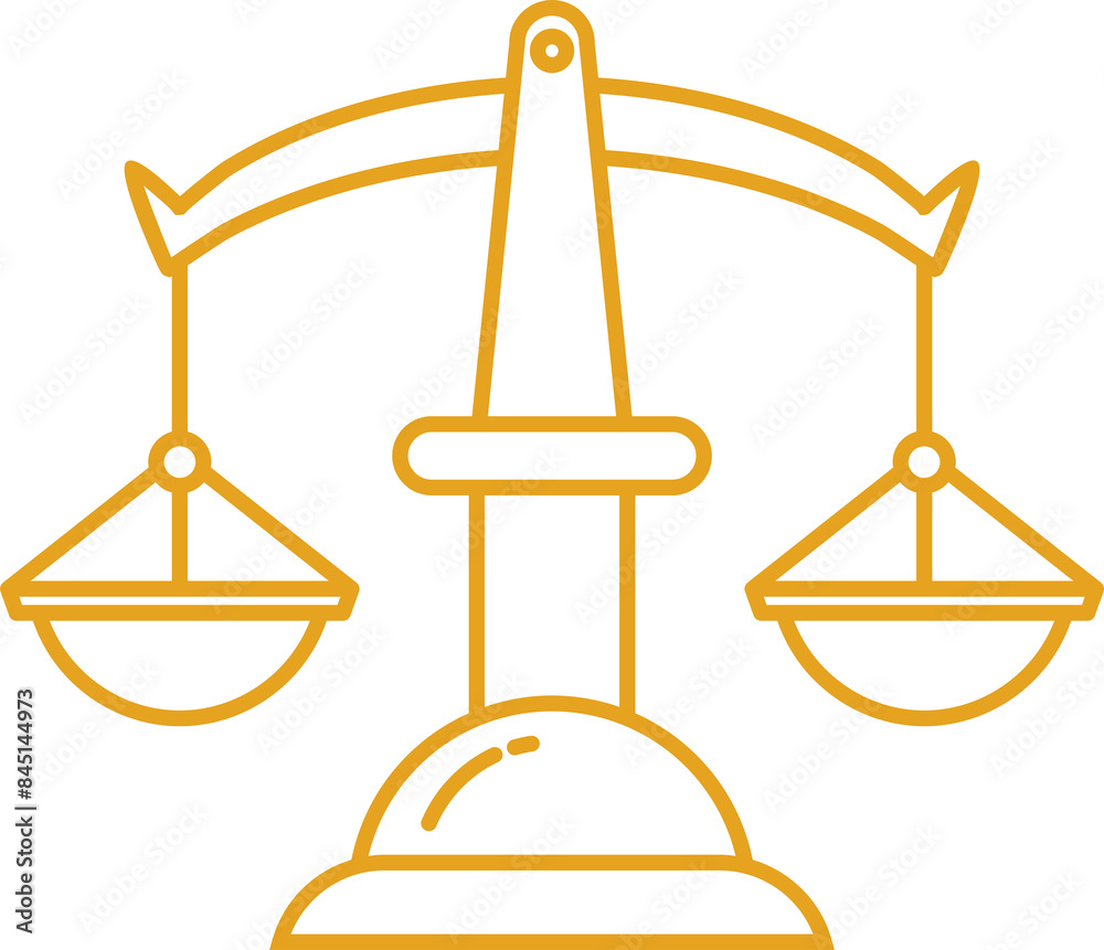 Justice Scales Line Symbol Justice Scales Line Symbol