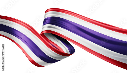 long ribbon with the colors of the thailand flag