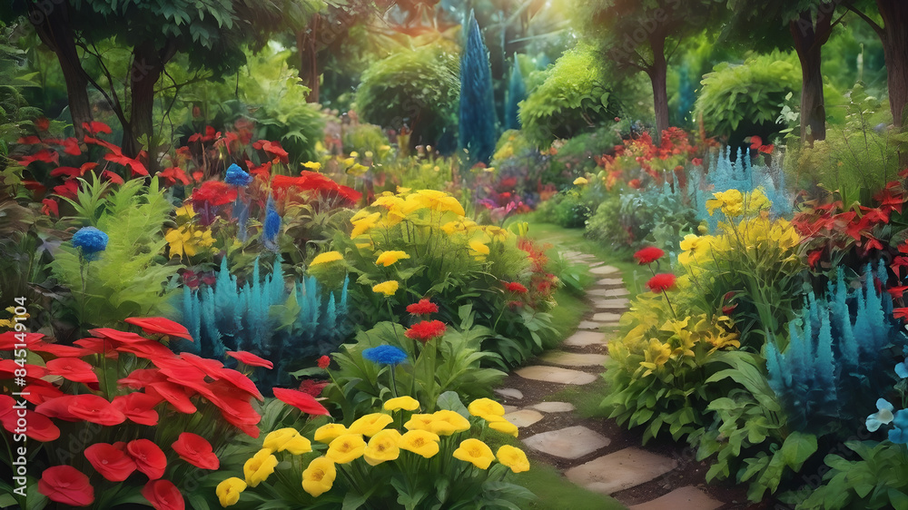 Fototapeta premium flowers in the garden beautiful place 