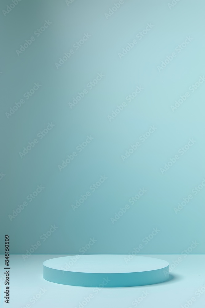 Modern minimalistic light blue background for product presentation