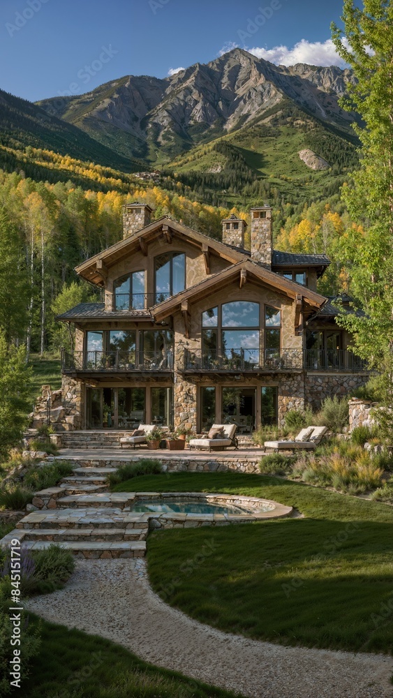 A very luxurious mansion with modern and classic styles in Aspen, Colorado A very luxurious mansion with modern and classic styles in Aspen, Colorado