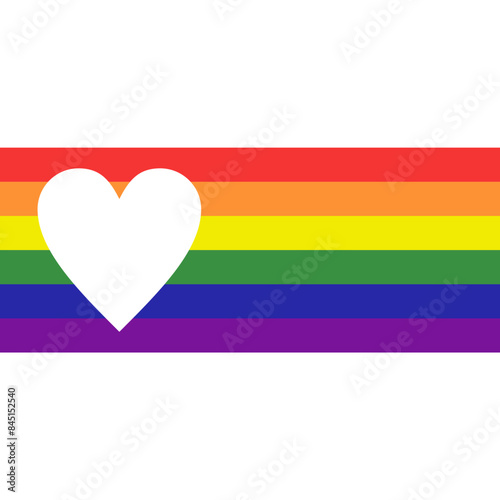 Pride flag illustration. Lgbt community symbol in rainbow colors. Vector backdrop for your design.