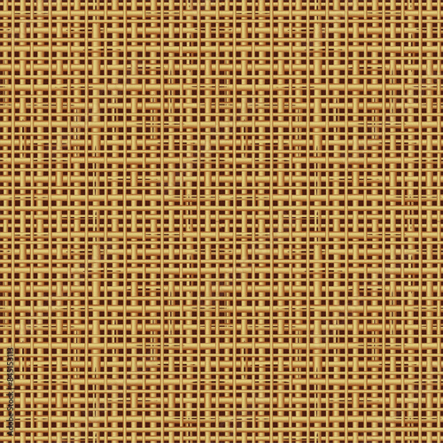 Seamless burlap, canvas, twig, rush, rattan, reed, cane, straw mat, rattan, wicker or bamboo repeat pattern of natural colors. You see 4 tiles.

