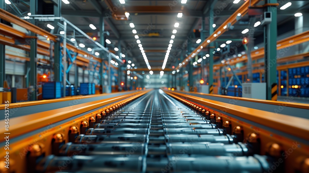 Futuristic Automated Package Sorting System in High-Tech Warehouse with Vibrant Colors and Detailed Machinery Futuristic Automated Package Sorting System in High-Tech Warehouse with Vibrant Colors and Detailed Machinery