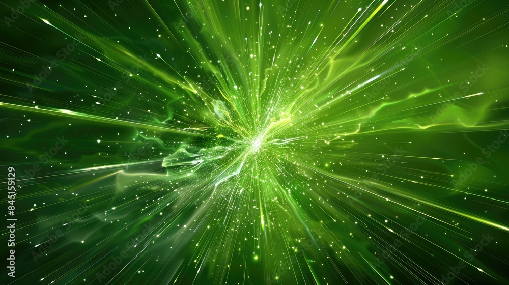 Green abstract background with a starburst design Digital artwork Green abstract background with a starburst design Digital artwork