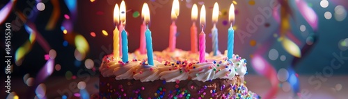 Colorful Birthday Cake with...