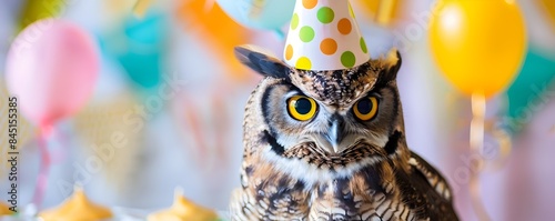 Owl Delivering Colorful Bir...