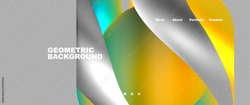 Bright multicolored geometric abstract shapes. Minimal trendy simplicity concept. Modern overlapping forms Bright multicolored geometric abstract shapes. Minimal trendy simplicity concept. Modern overlapping forms