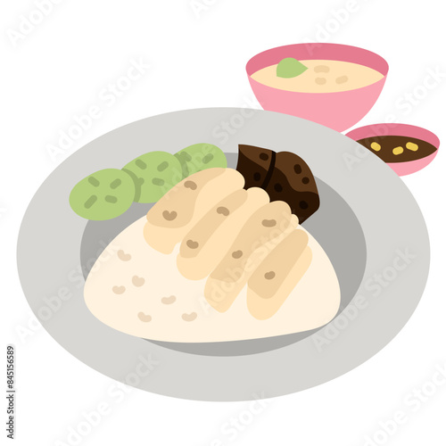 steamed chicken rice