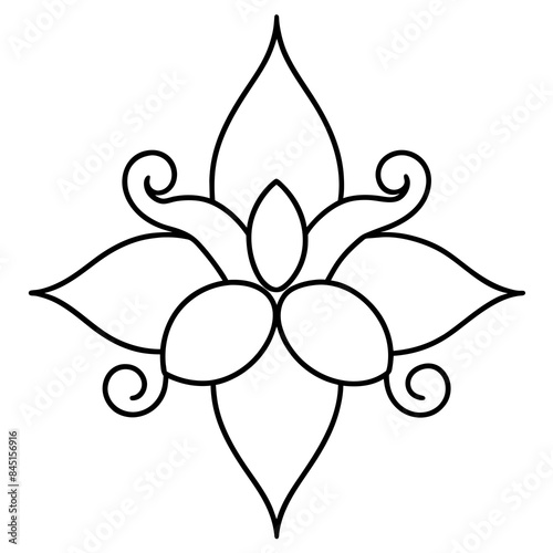 Modern Victorian abstract floral ornament - Vector design and illustration - Digital vector - Latest vector - Premium Victor