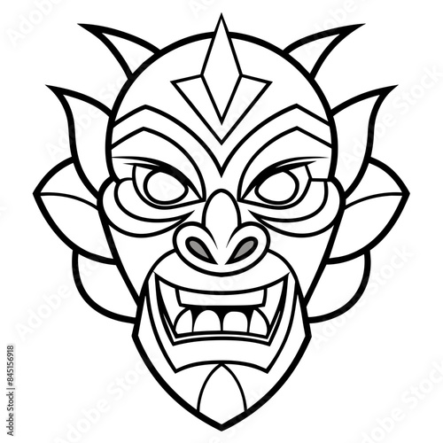 Mask design tribal head mascot character - Vector design and illustration - Digital vector - Latest vector - Premium Victor