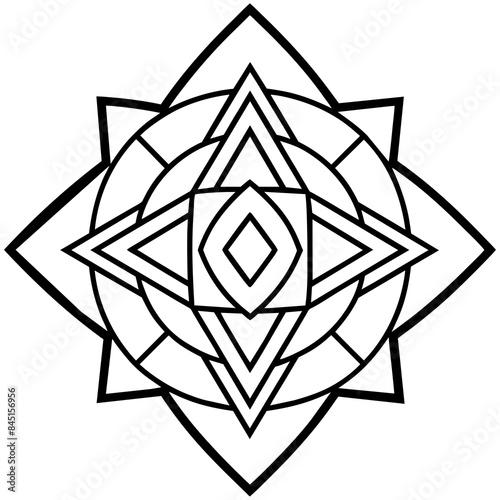 Vector outline clean design geometric shapes - Vector design and illustration - Digital vector - Latest vector - Premium Victor