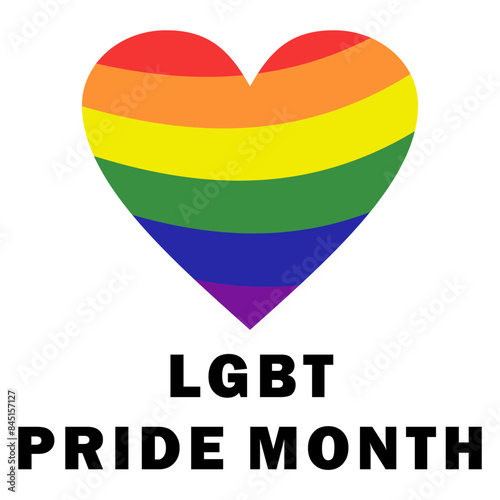 Pride flag illustration. Lgbt community symbol in rainbow colors. Vector backdrop for your design.