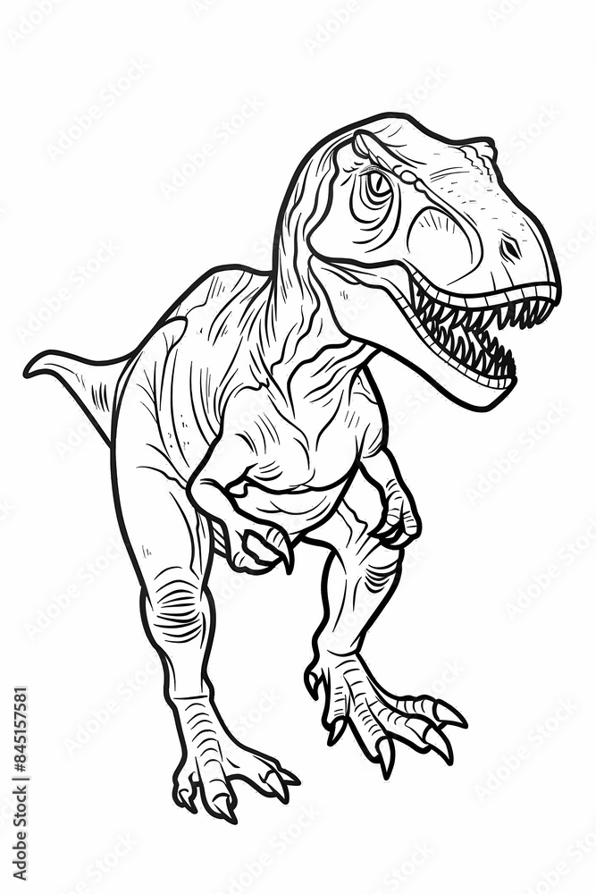 Dinosaur coloring page, cartoon style, white background, generative ai, generative, ai Dinosaur coloring page, cartoon style, white background, generative ai, generative, ai