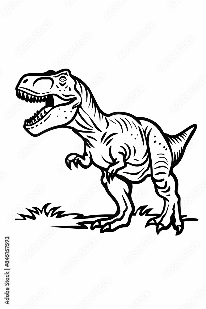 Dinosaur coloring page, cartoon style, white background, generative ai, generative, ai Dinosaur coloring page, cartoon style, white background, generative ai, generative, ai
