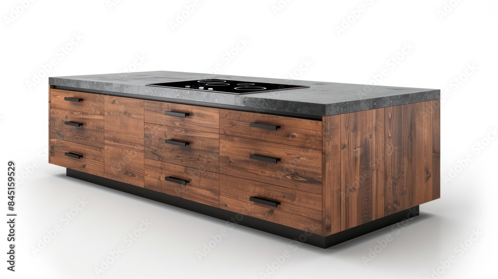 Kitchen island isolated white background Kitchen island isolated white background