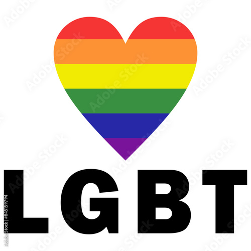 Pride flag illustration. Lgbt community symbol in rainbow colors. Vector backdrop for your design.