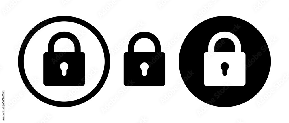 padlock icon vector. symbol, sign, locked padlock icon vector. symbol, sign, locked