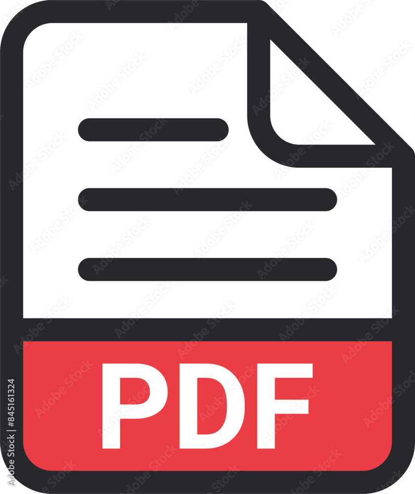 Pdf file icon vector. symbol, sign, extension, format Pdf file icon vector. symbol, sign, extension, format