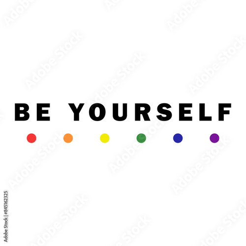 LGBT LGBTQ+ Pride Hearts and Slogans Social Media Post Template. Love is Love, Be Proud, Be Yourself. Hearts in LGBT Flag Colours. Vector Design Element for LGBT Pride Social Post, Square Banner, Logo