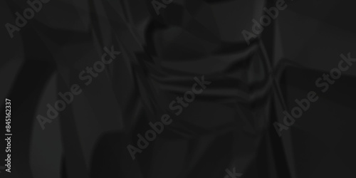 Black crumpled paper background texture pattern overlay. crinkled wrapper rumple wrinkled high resolution arts craft and Seamless black crumpled paper.	
